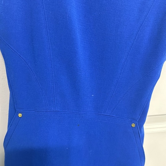 Rachel Roy Blue Dress with Gold Stud Detail and Pockets Size 0 - Picture 6 of 6